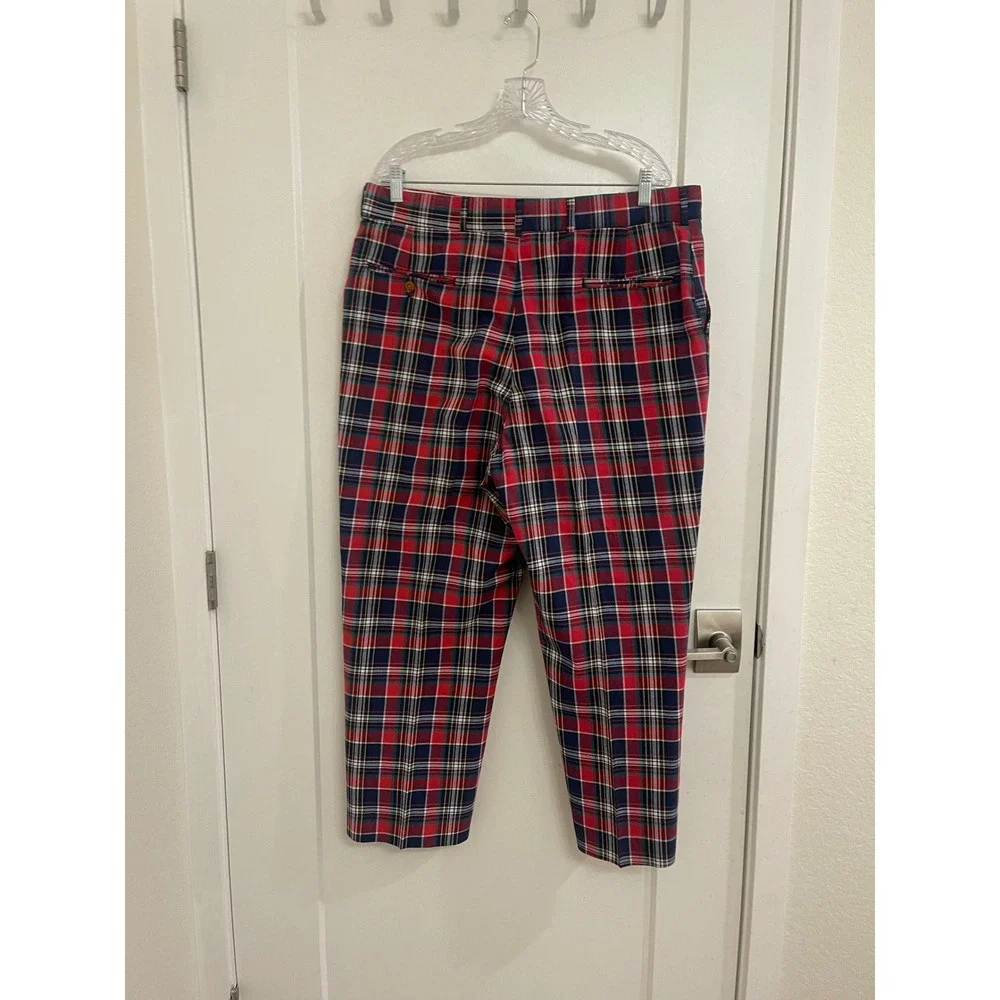 Vintage Orvis‎ Tartan Plaid Red Dress Pants Business Scottish Preppy Old Money